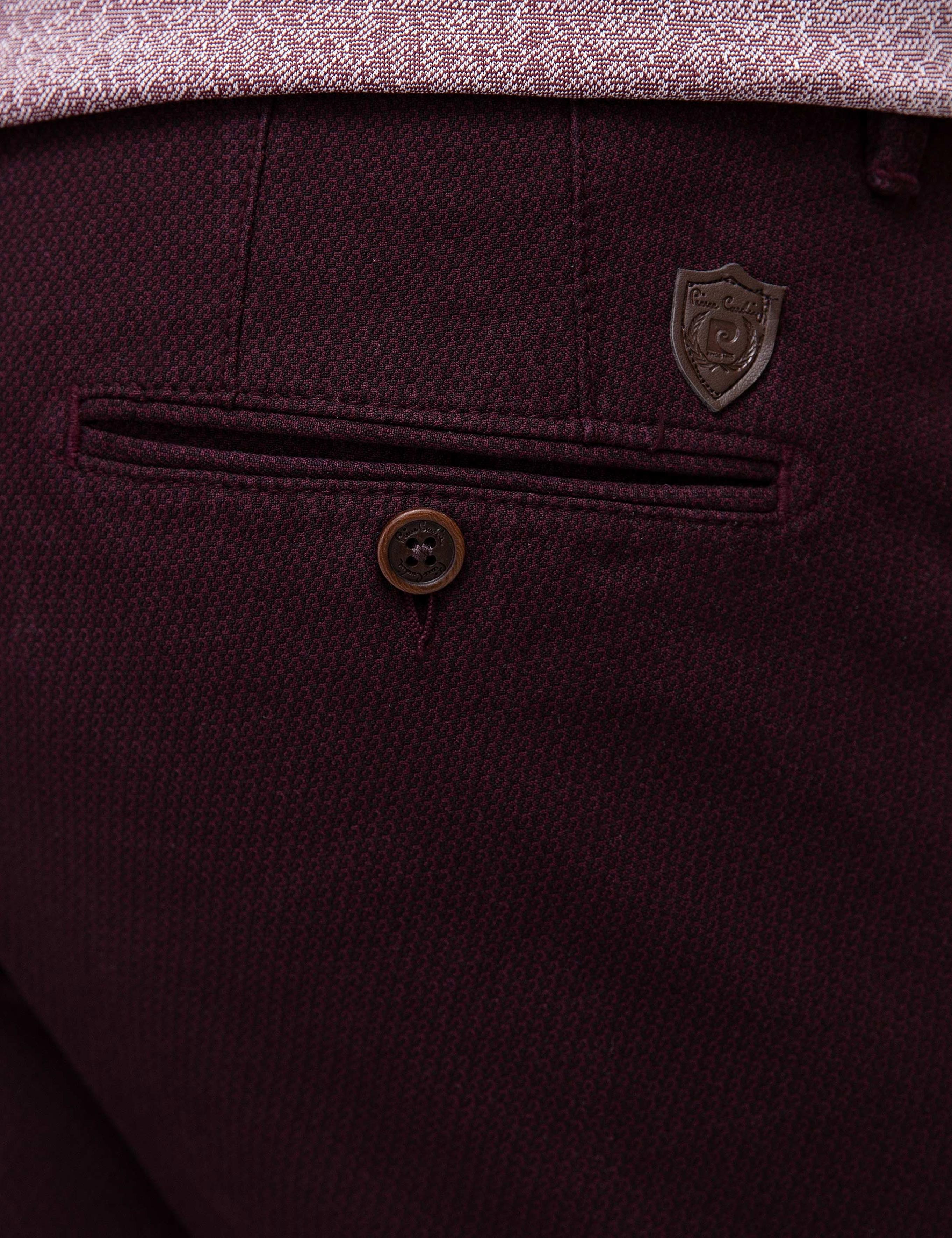 Bordo Slim Fit Chino Pantolon