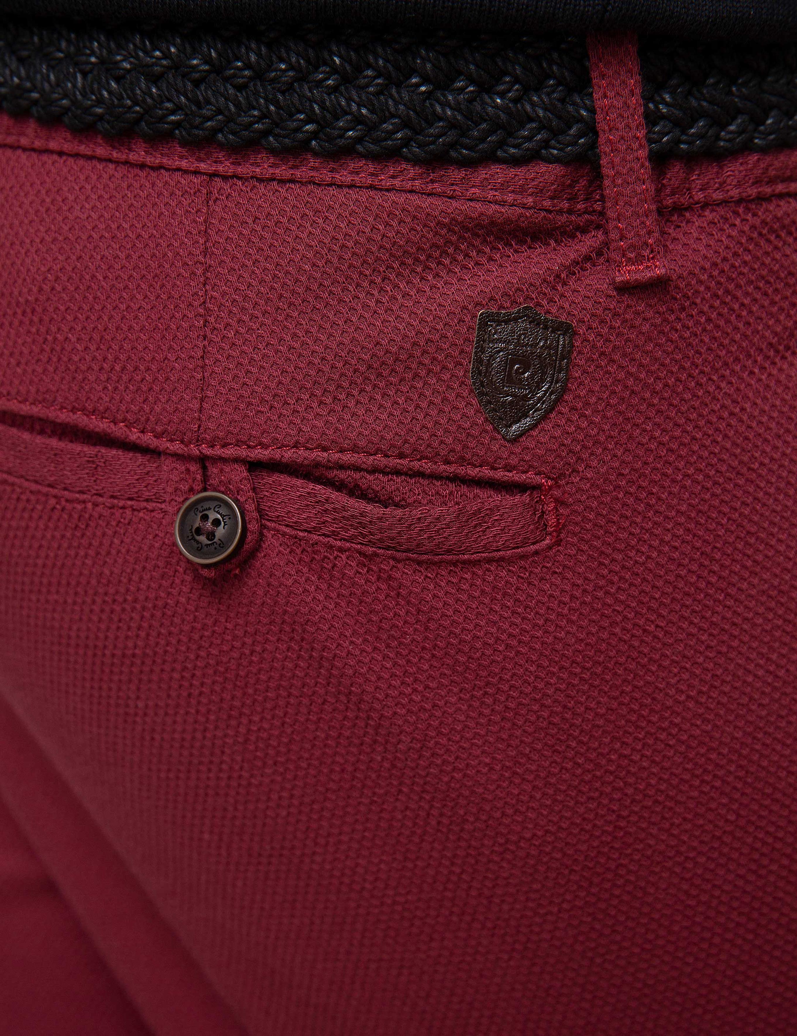 Bordo Slim Fit Chino Pantolon