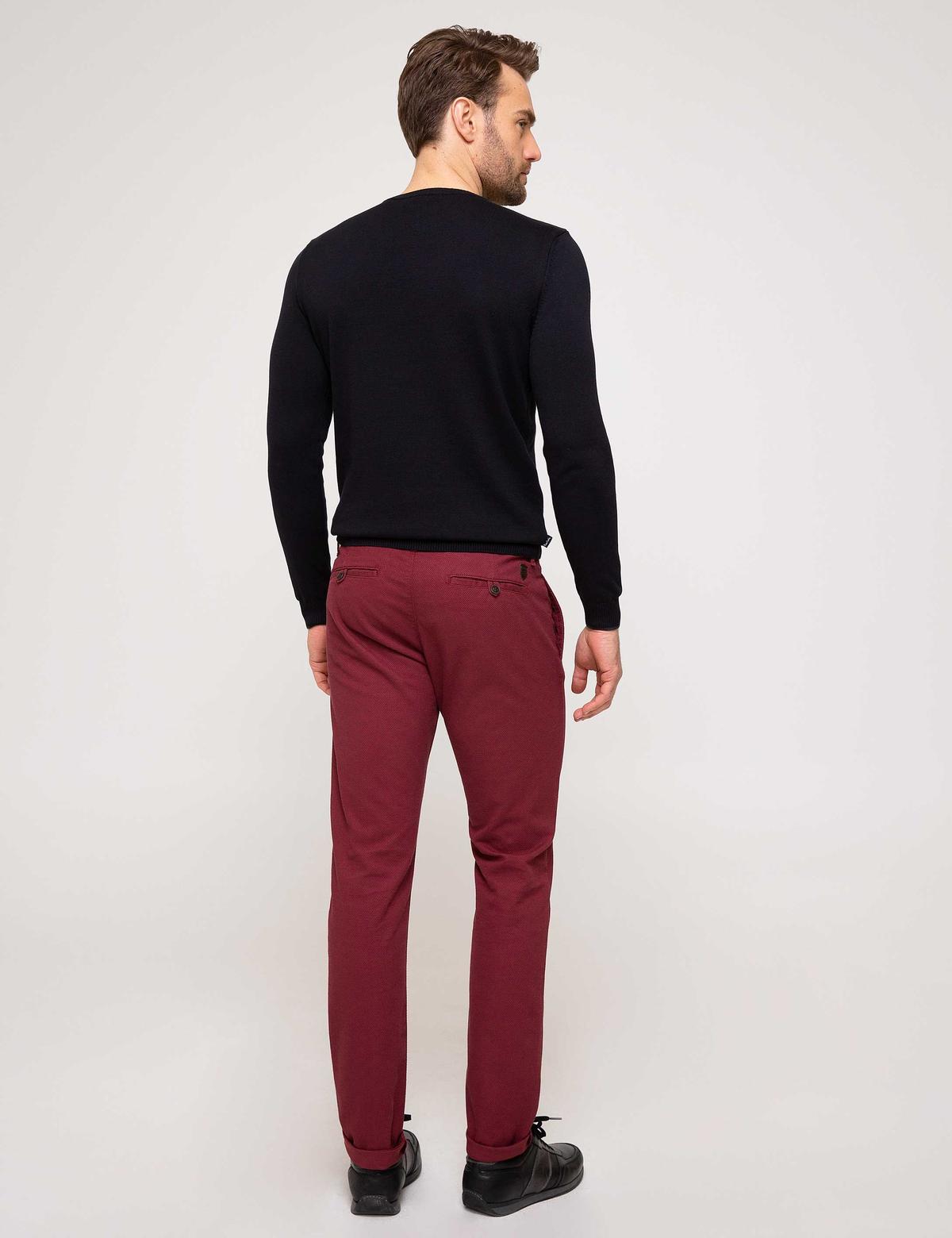 Bordo Slim Fit Chino Pantolon - 50175188041