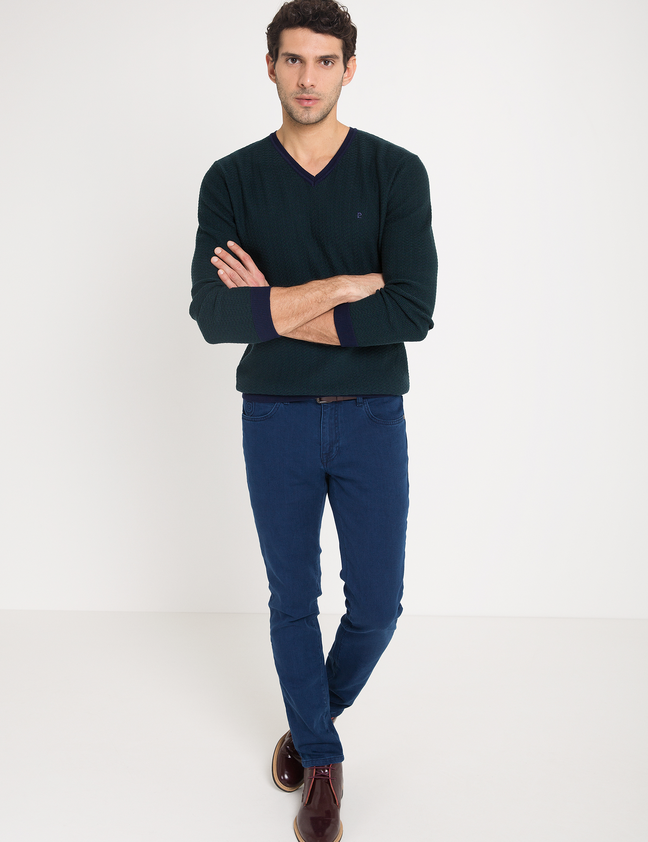 Yeşil Slim Fit Triko Kazak