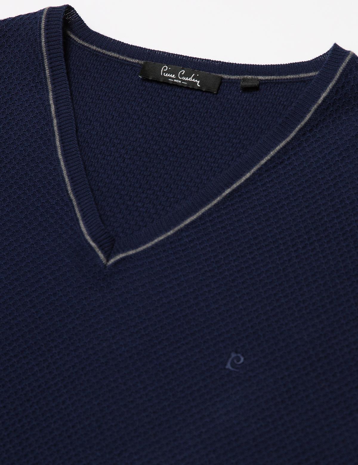 Lacivert Slim Fit Triko Kazak - 50175317054