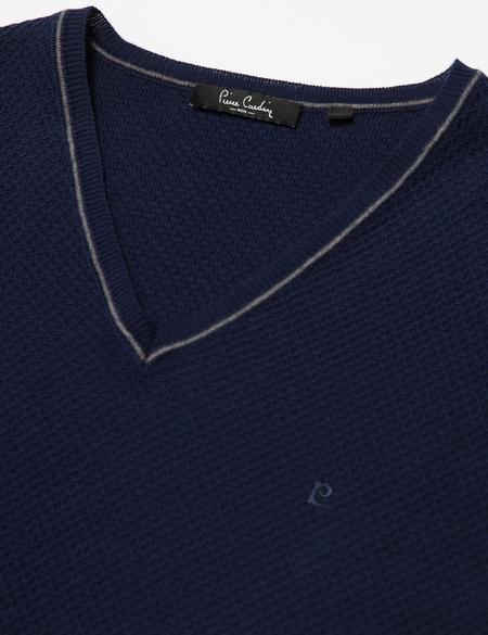 Lacivert Slim Fit Triko Kazak - 50175317054