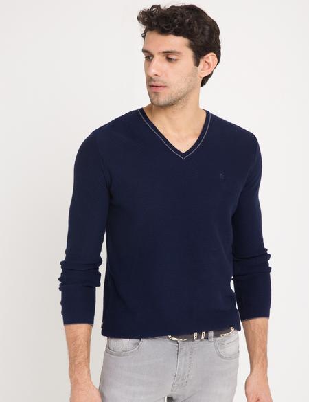 Lacivert Slim Fit Triko Kazak - 50175317054