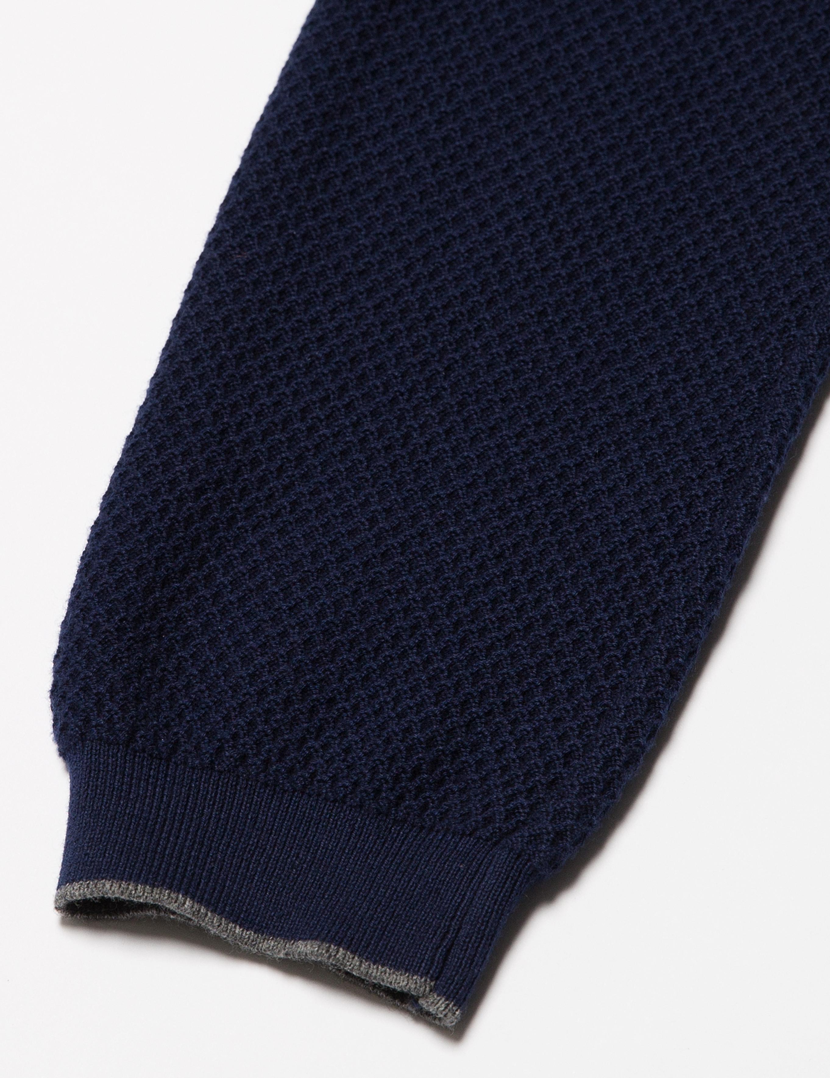 Lacivert Slim Fit Triko Kazak