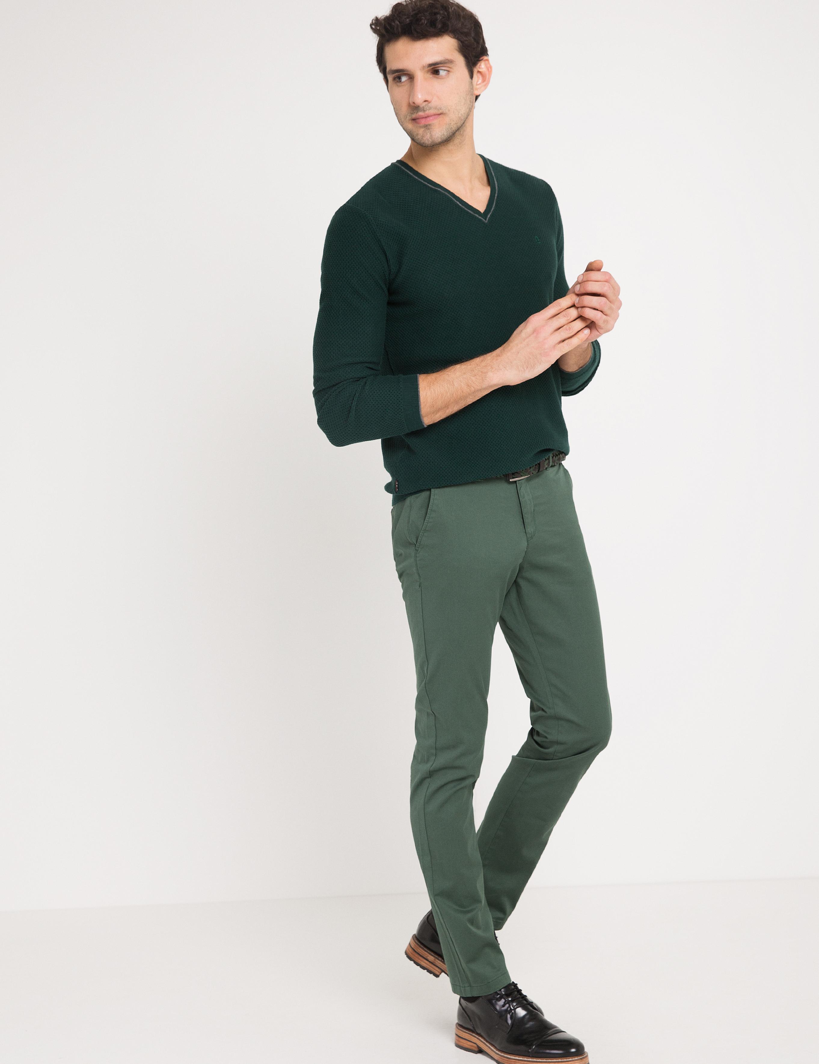 Yeşil Slim Fit Triko Kazak