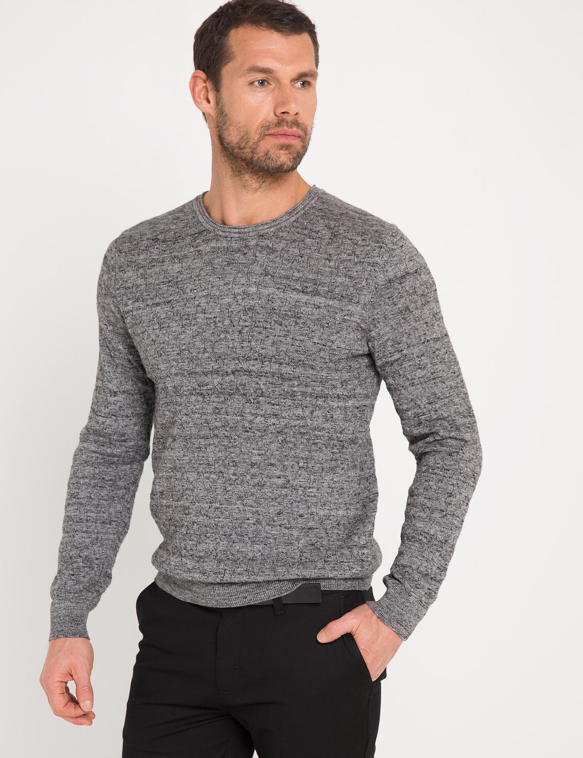 Gri Triko Kazak - 50175324055