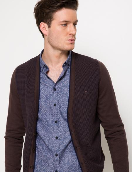 Kahverengi Triko Hırka - 50175328001