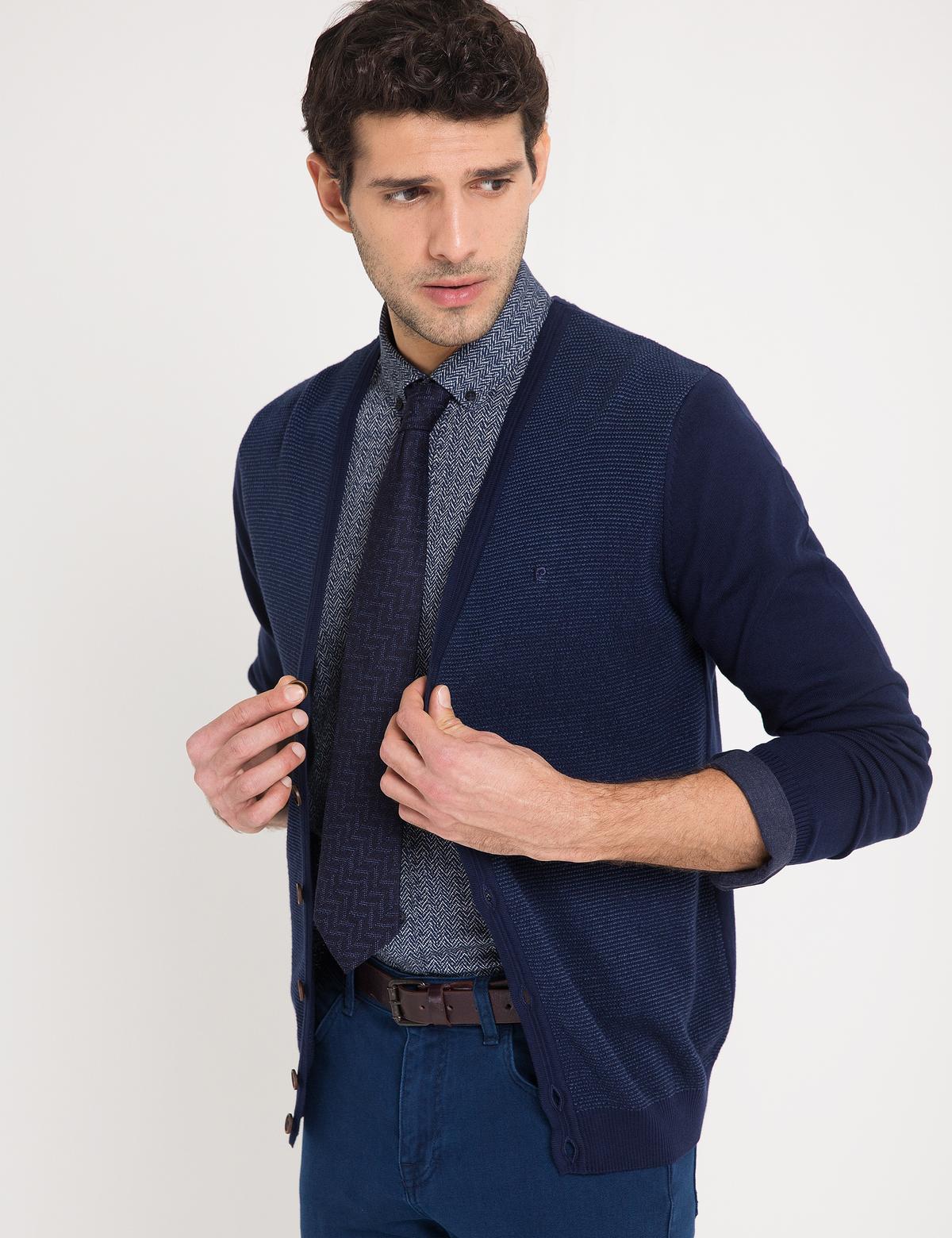 Lacivert Triko Hırka