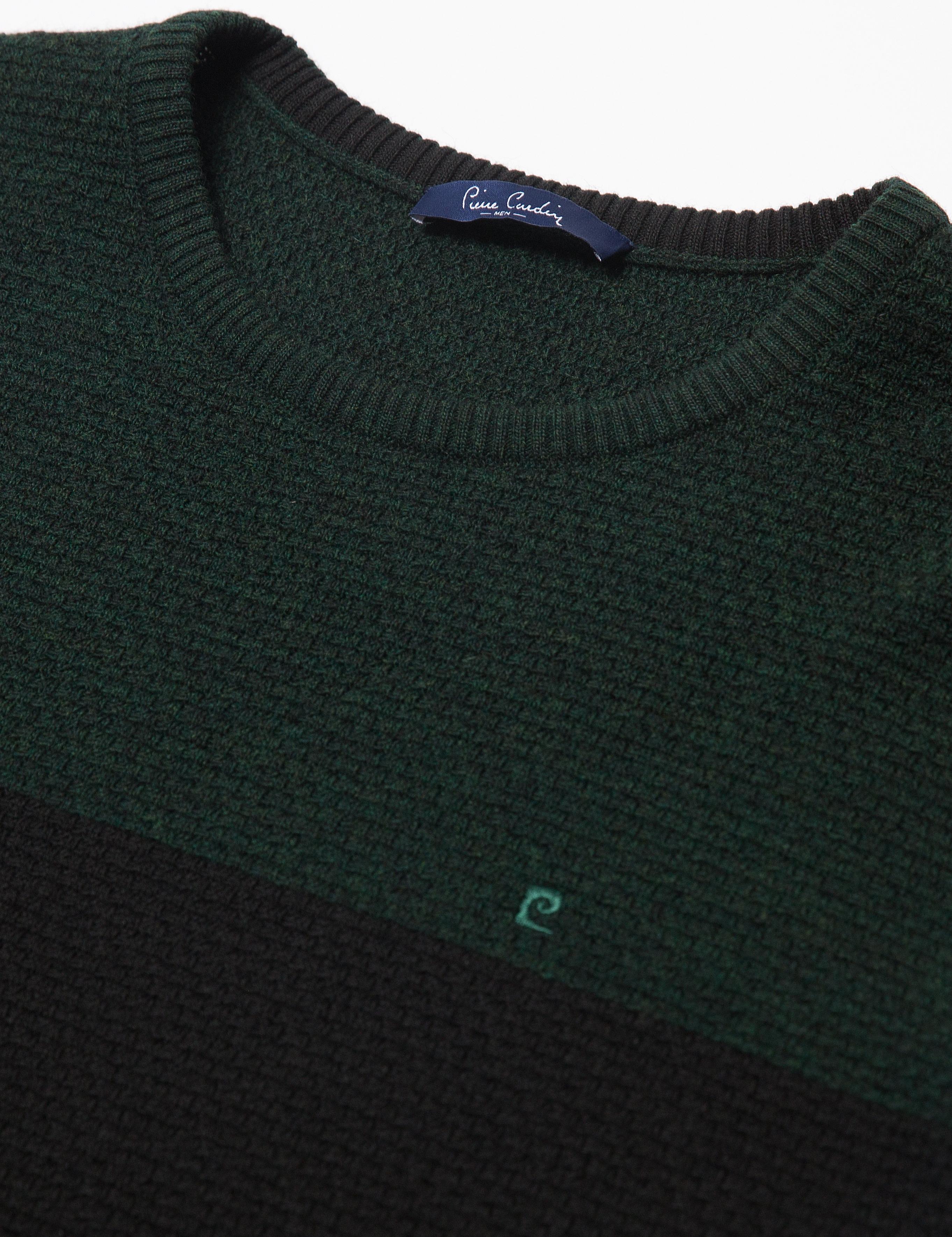 Yeşil Slim Fit Triko Kazak