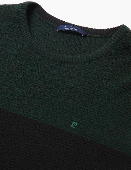 Yeşil Slim Fit Triko Kazak - 50175329063