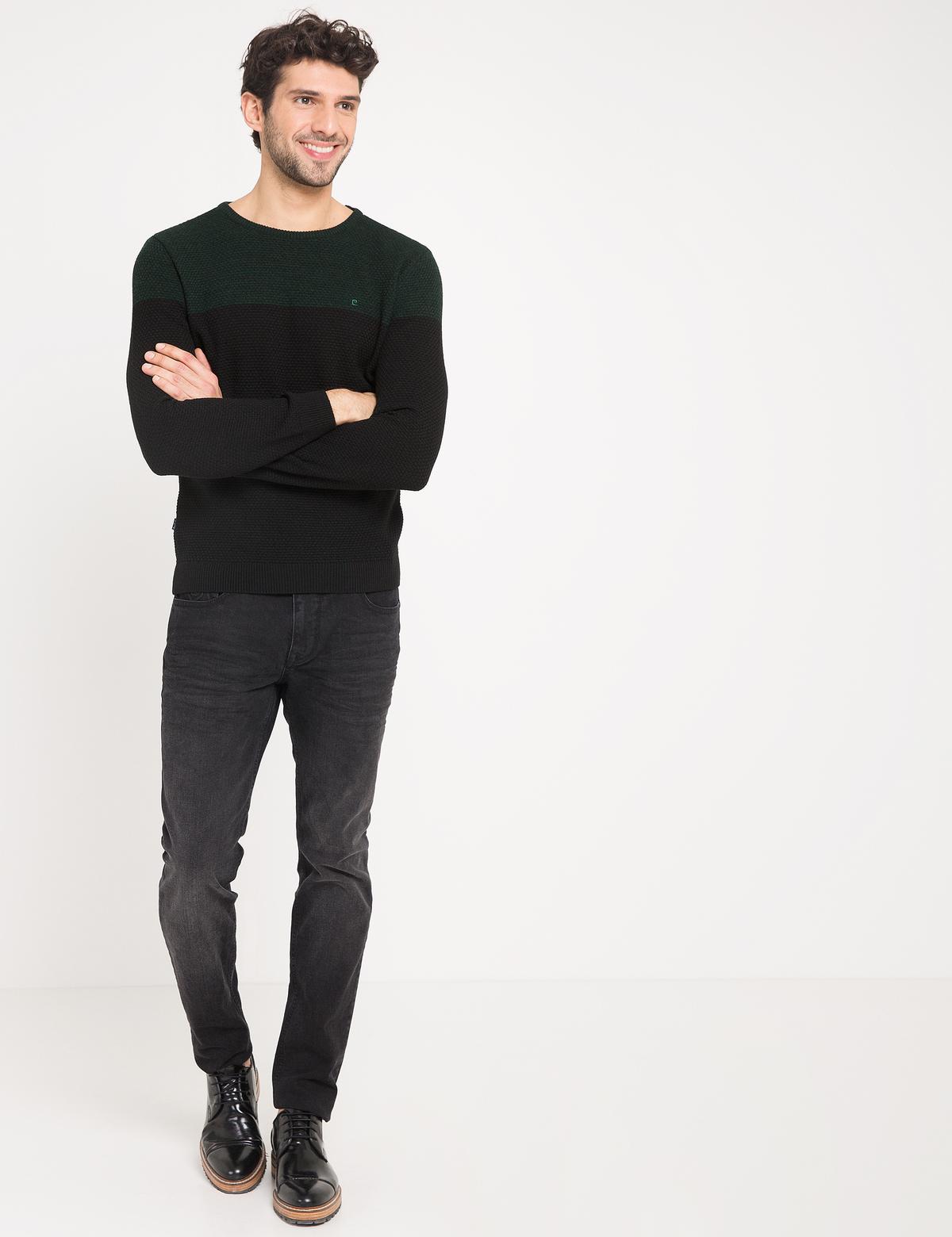 Yeşil Slim Fit Triko Kazak - 50175329063