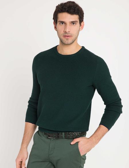 Yeşil Triko Kazak - 50175345083