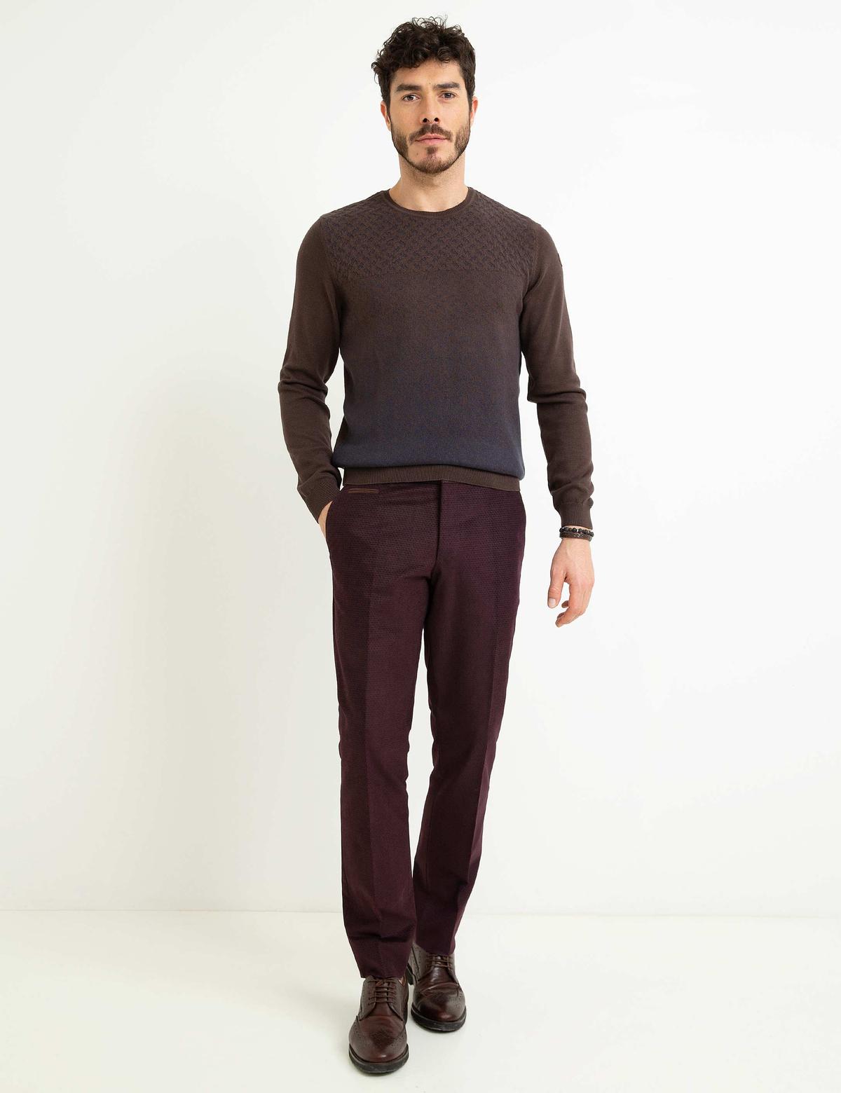 Kahverengi Triko Kazak - 50175347001