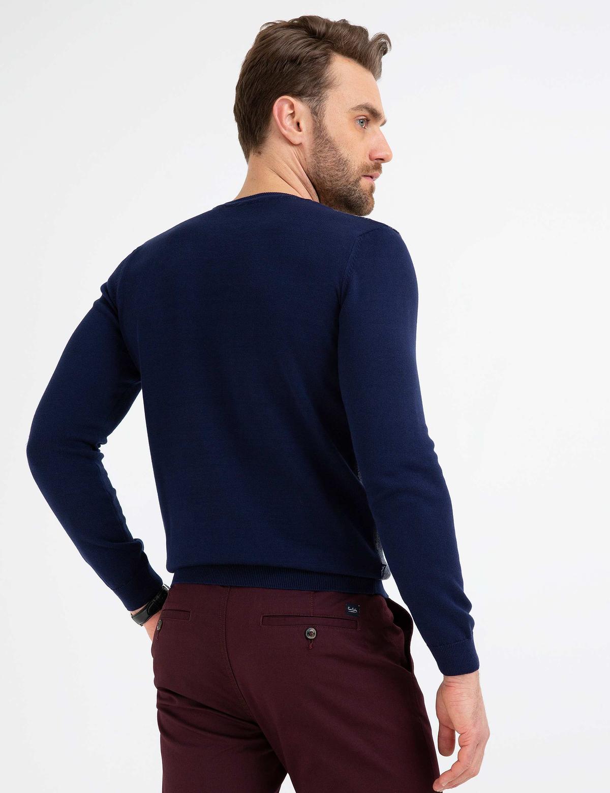 Lacivert Triko Kazak - 50175347044