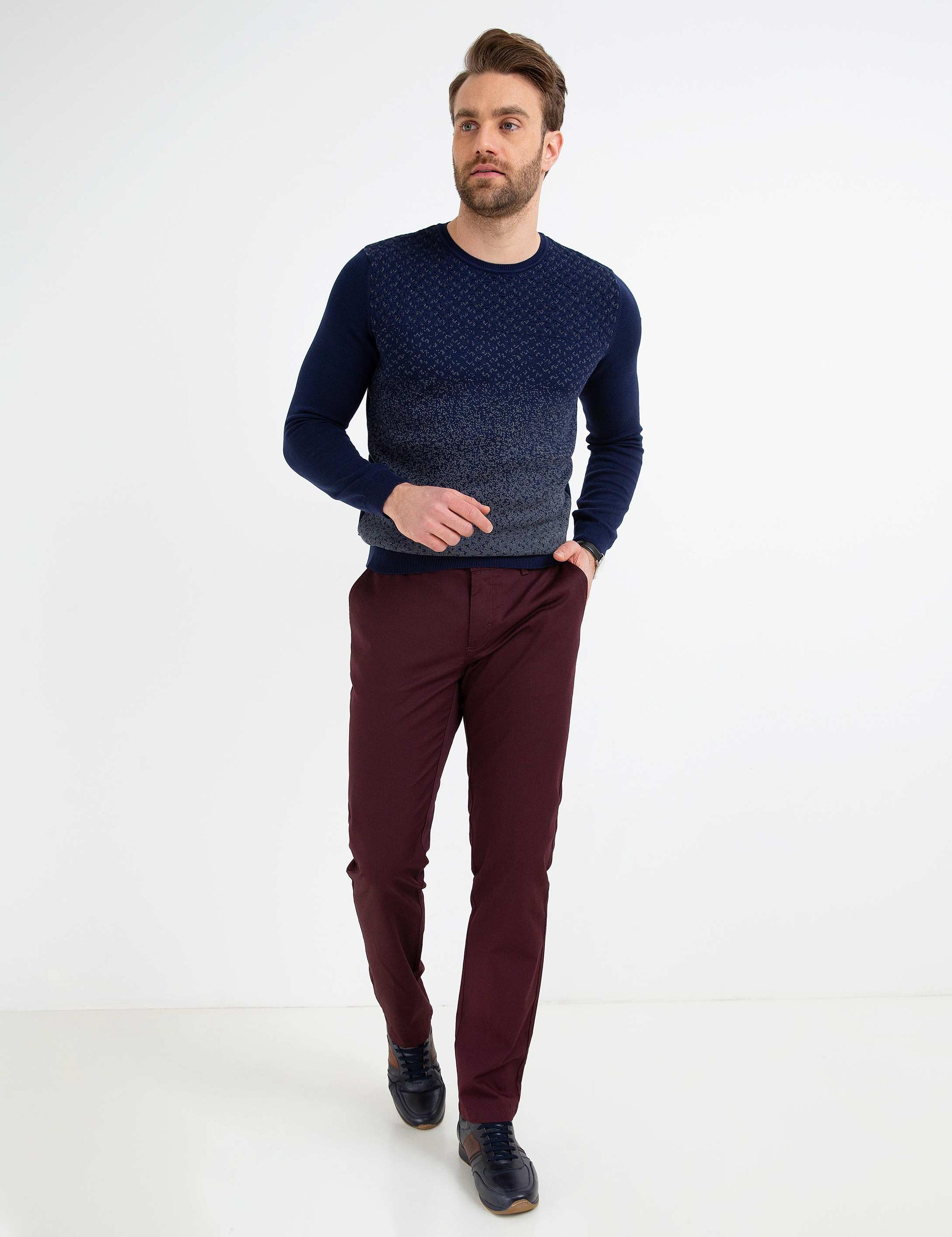 Lacivert Triko Kazak