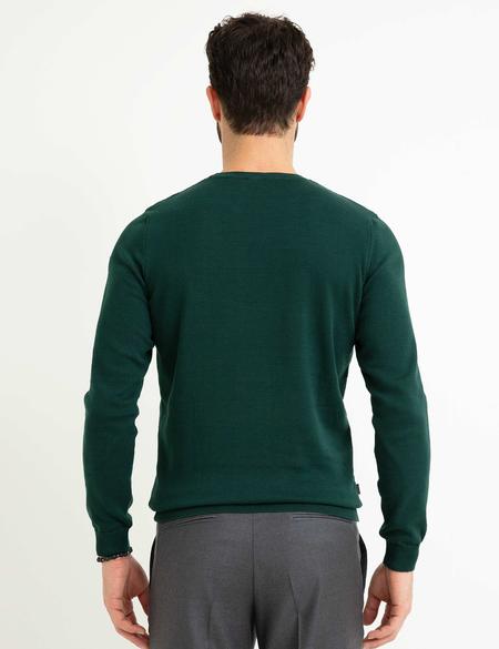 Yeşil Triko Kazak - 50175347073