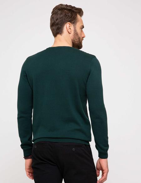 Yeşil Triko Kazak - 50175349043