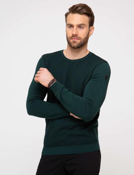 Yeşil Triko Kazak - 50175349043