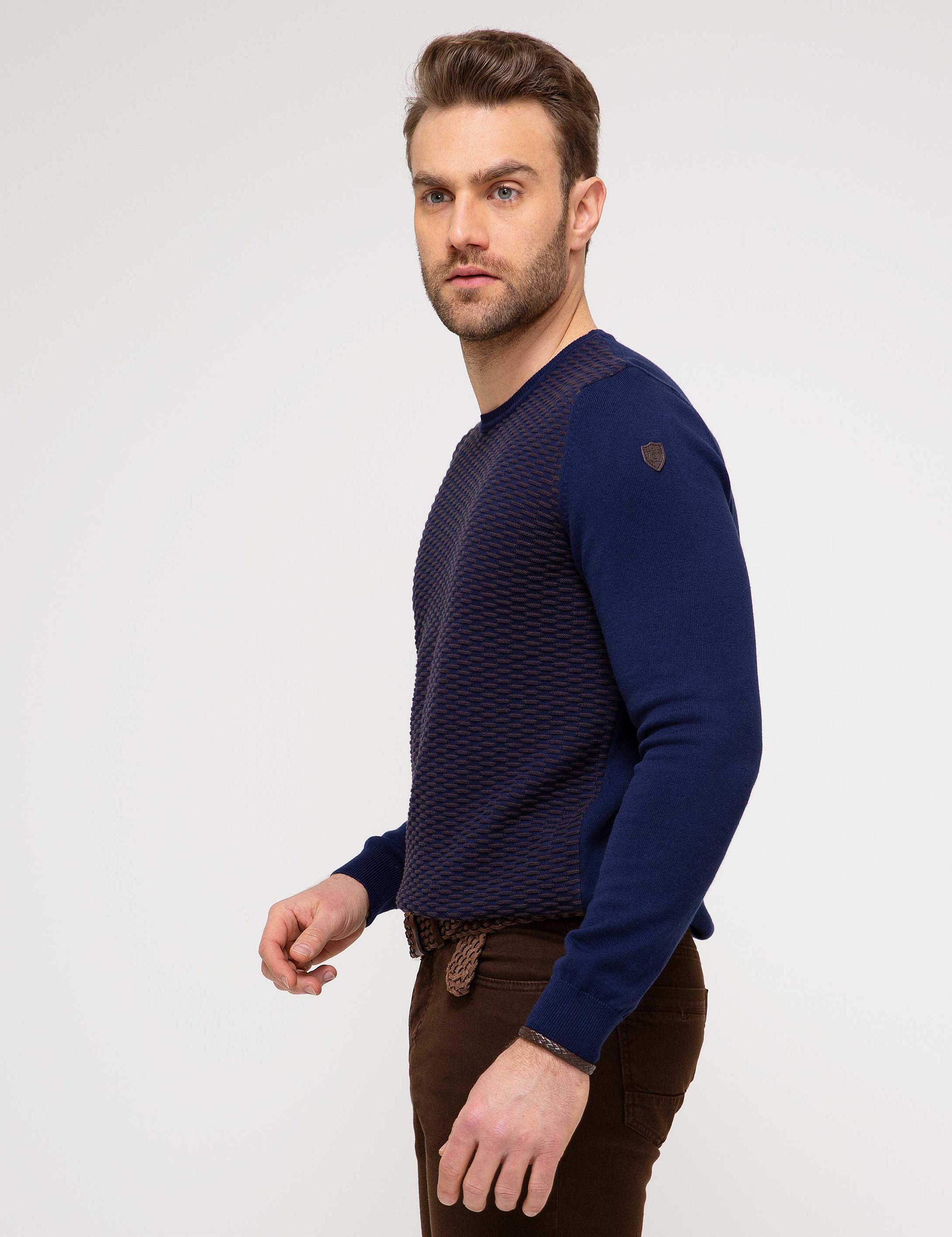 Lacivert Triko Kazak