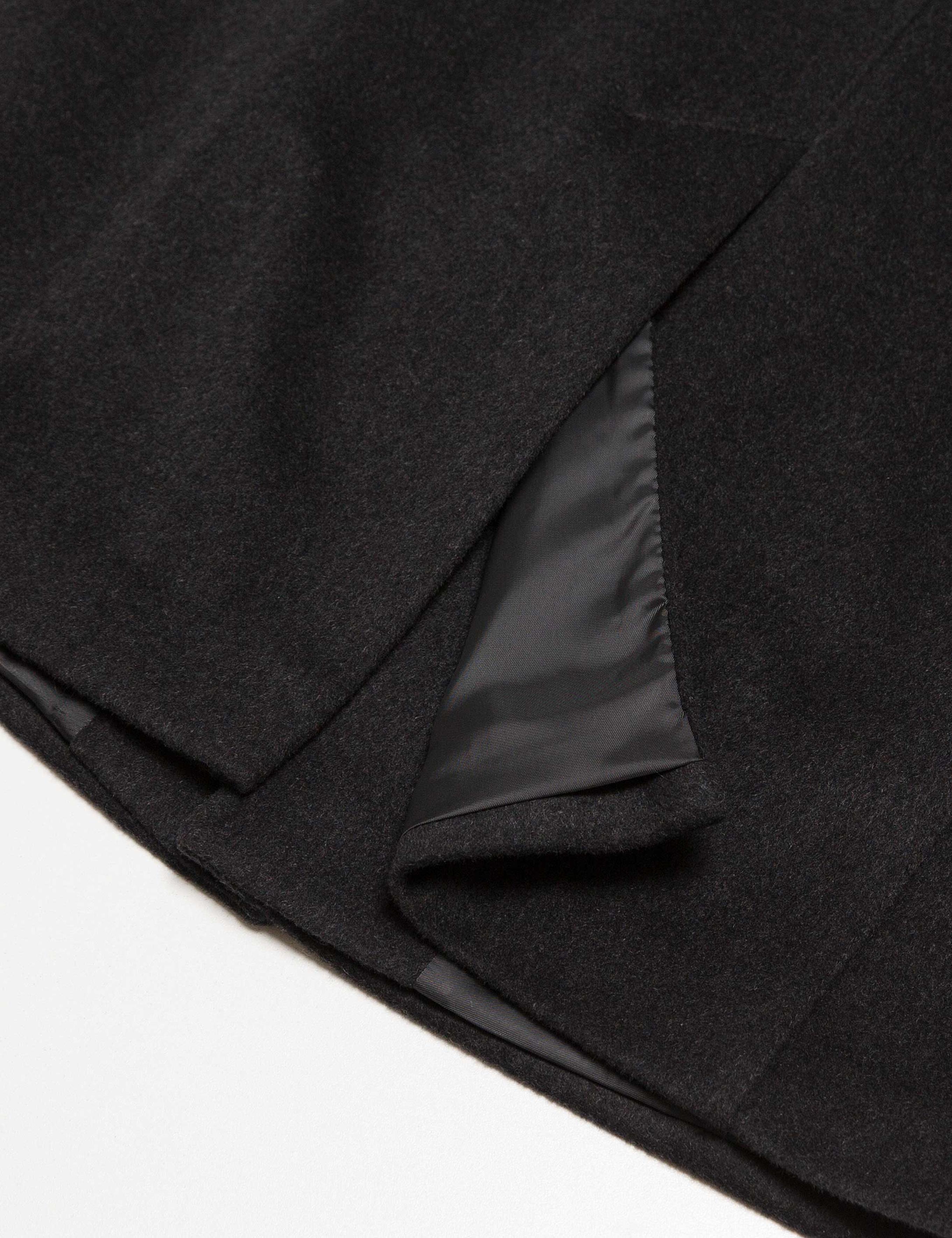 Antrasit Slim Fit Palto