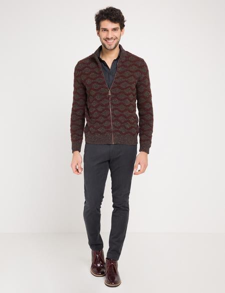 Bordo Triko Hırka - 50176275005