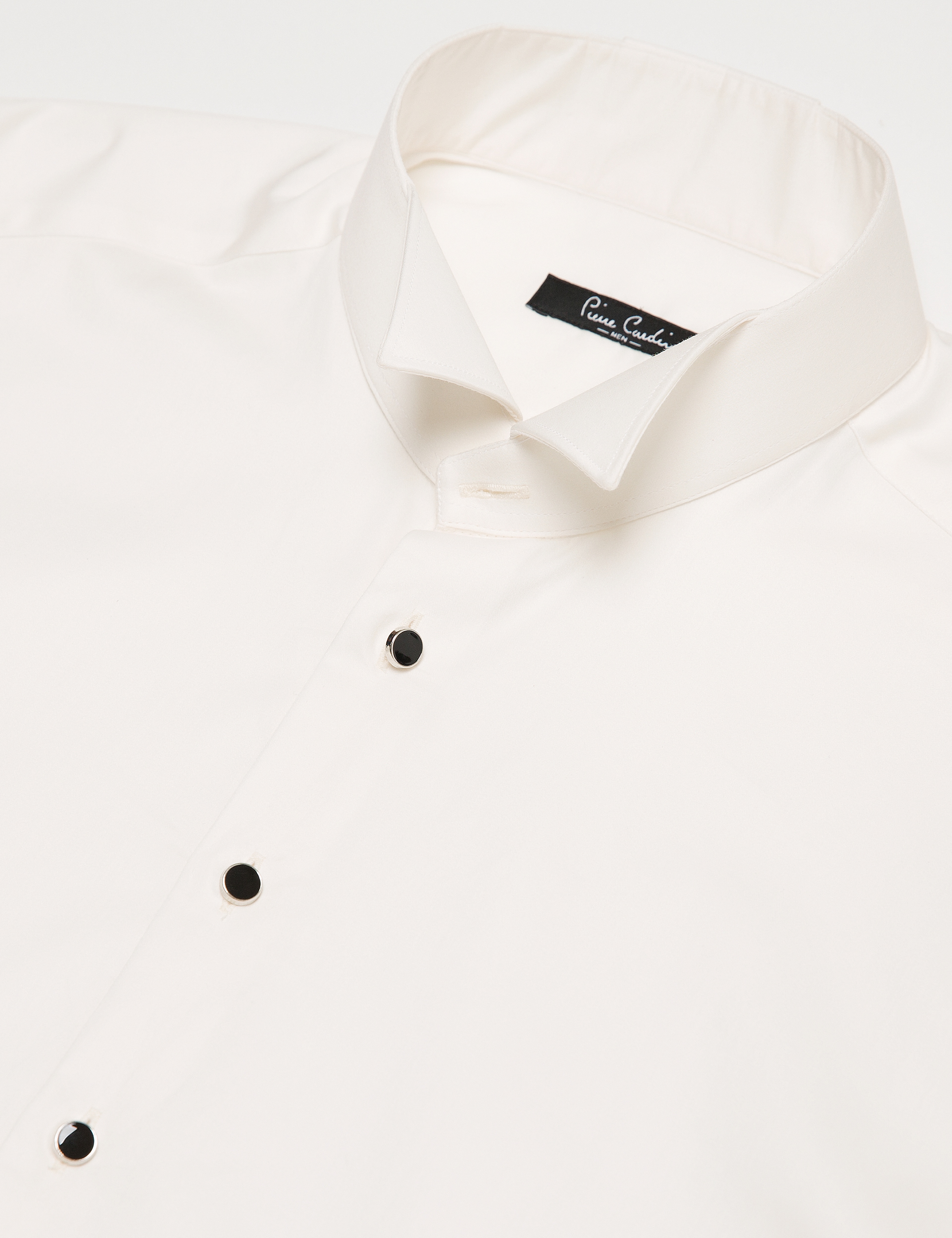 Ekru Slim Fit Smokin Gömlek