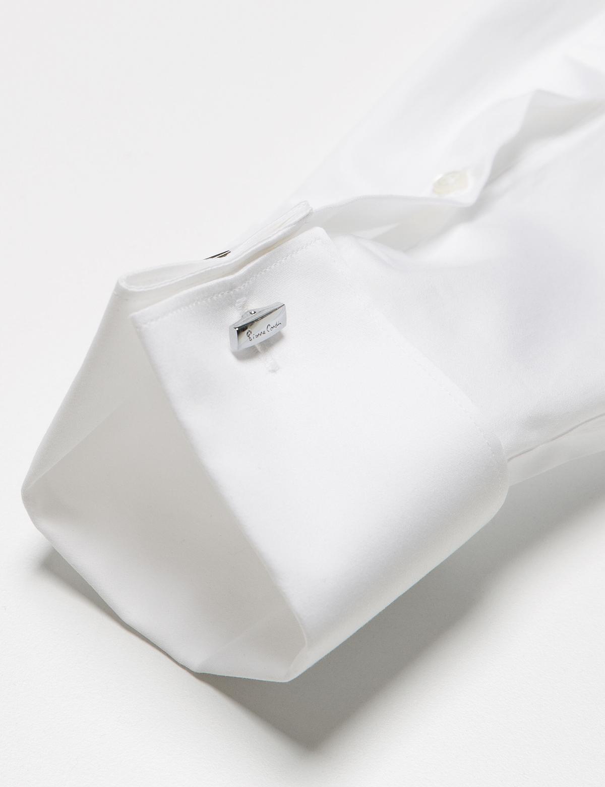 Beyaz Slim Fit Smokin Gömlek - 50176483001