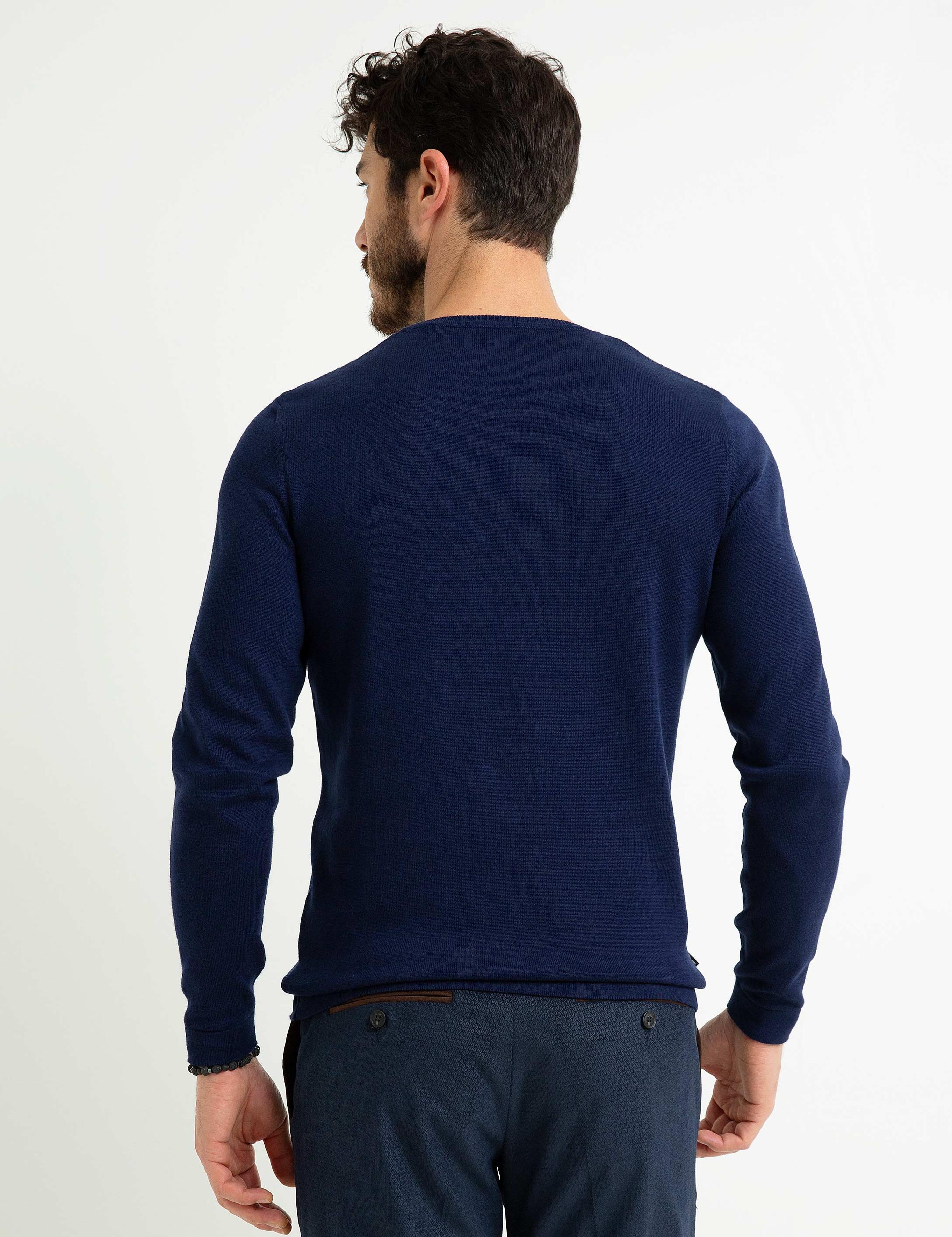 Lacivert Triko Kazak