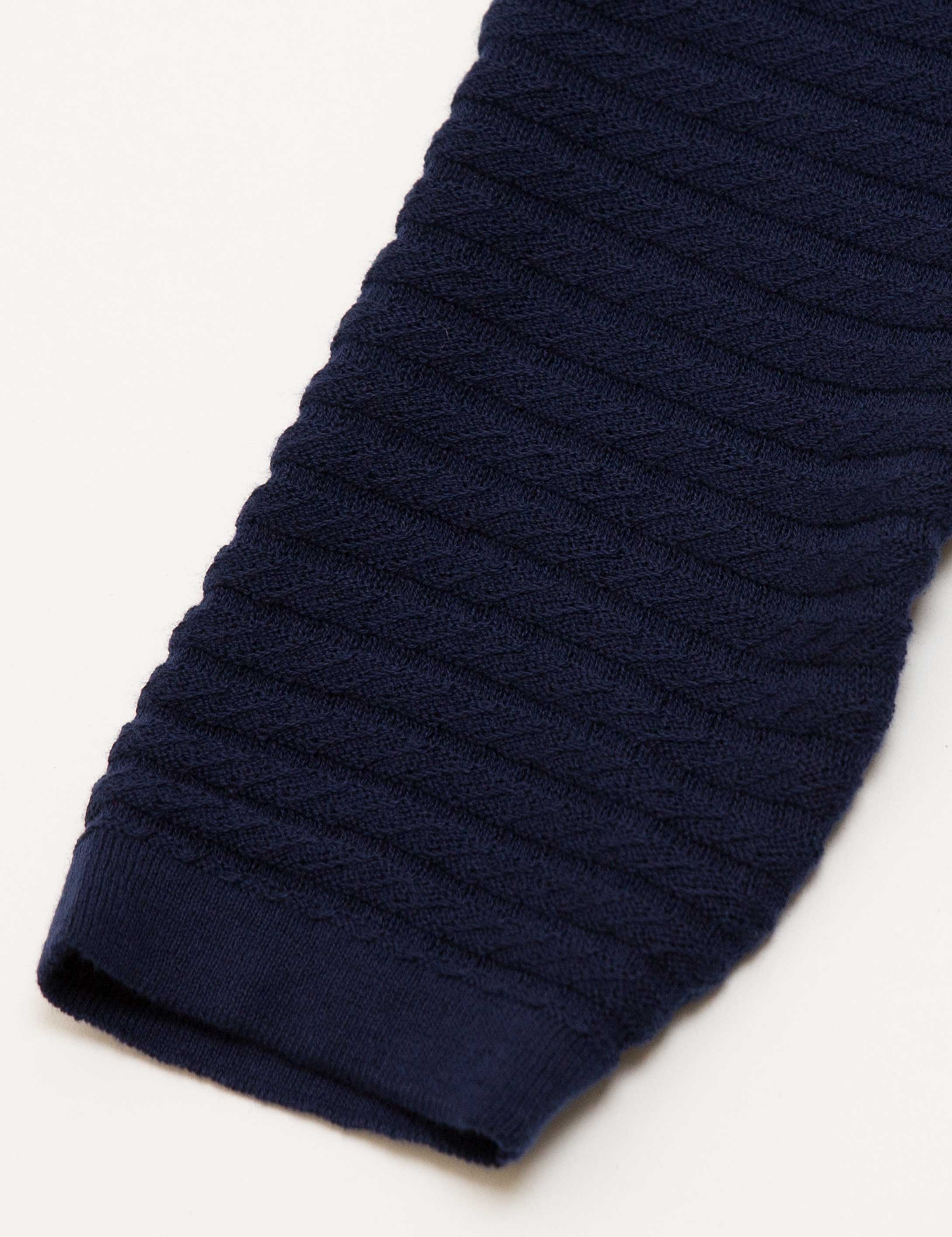 Lacivert Slim Fit Triko Kazak - Image 4