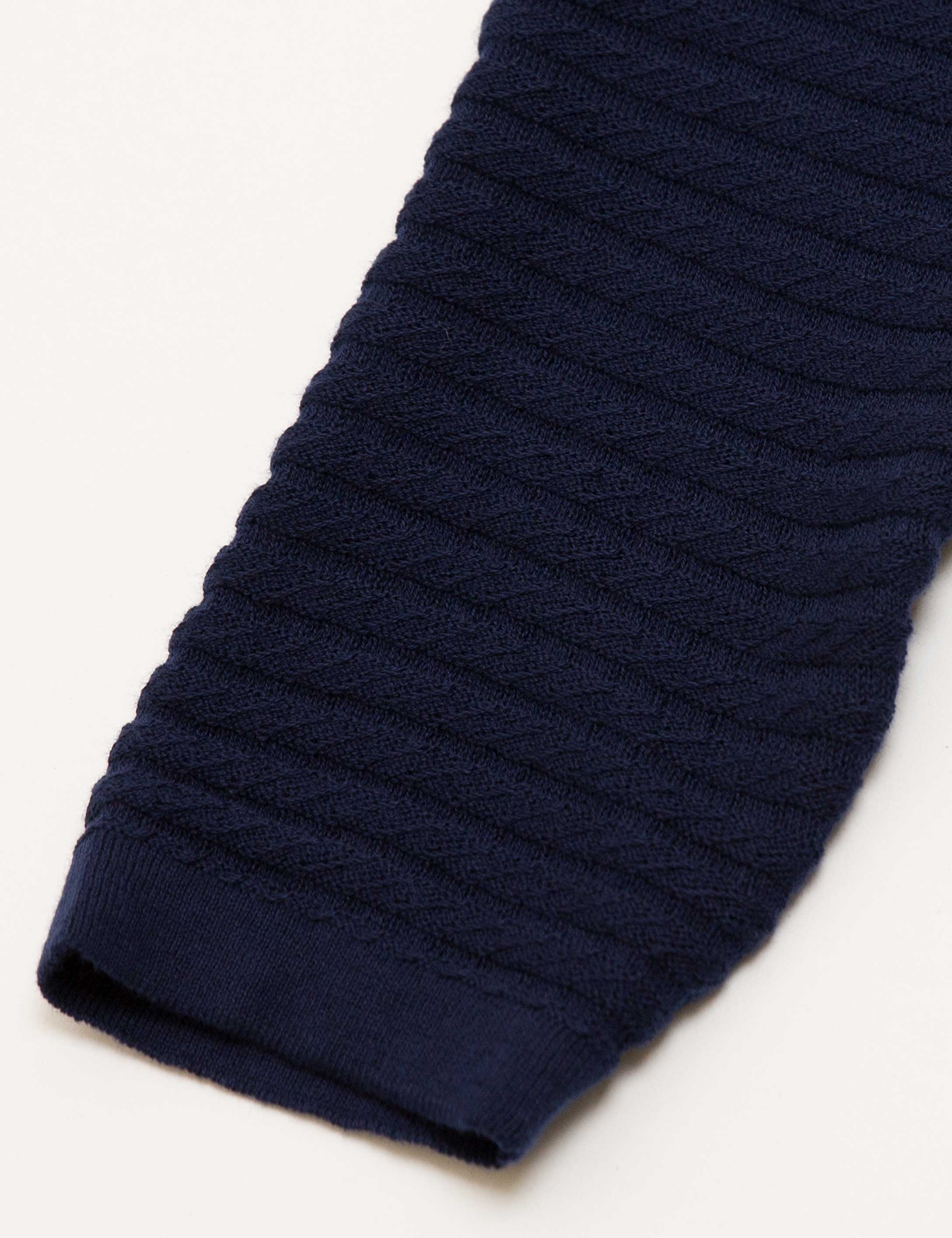 Lacivert Slim Fit Triko Kazak