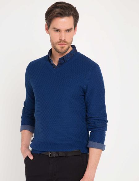 Lacivert Triko Kazak - 50177046043