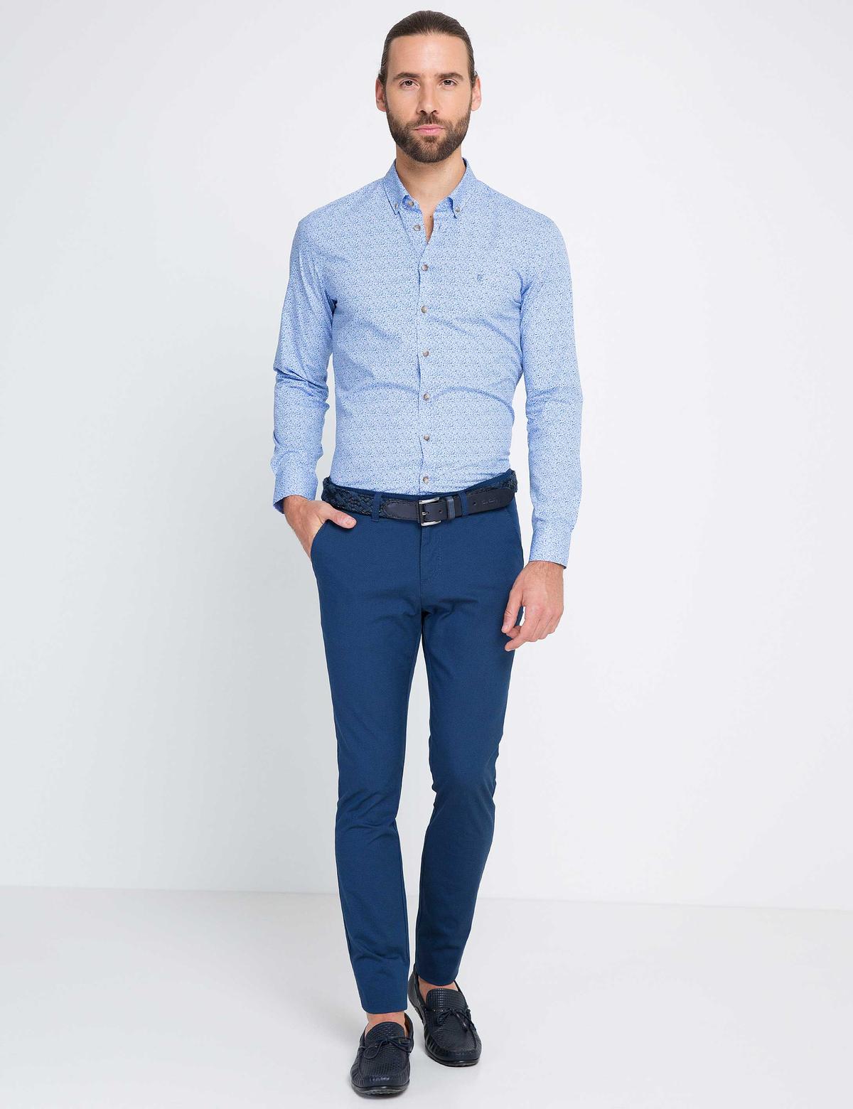 Slim Mavi Gömlek - 50178690001