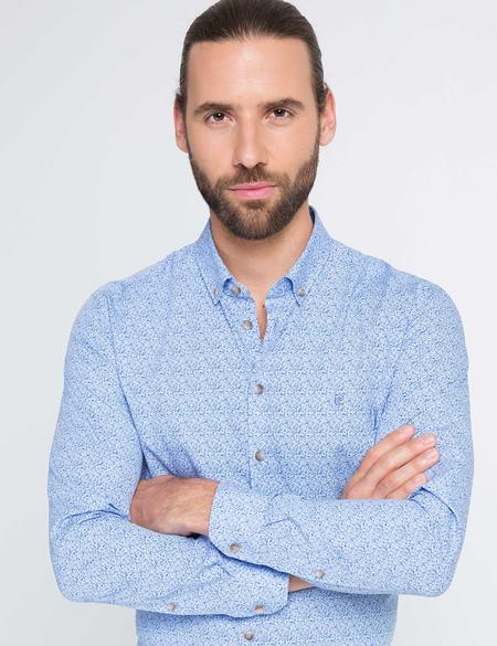 Slim Mavi Gömlek - 50178690001