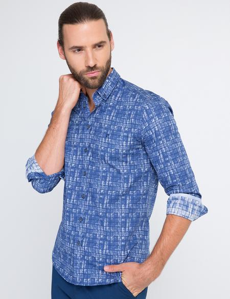 Slim Lacivert Gömlek - 50178707007