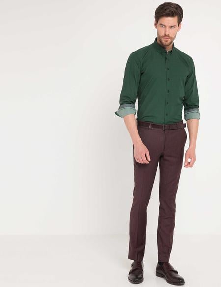 Slim Yeşil Gömlek - 50178953038