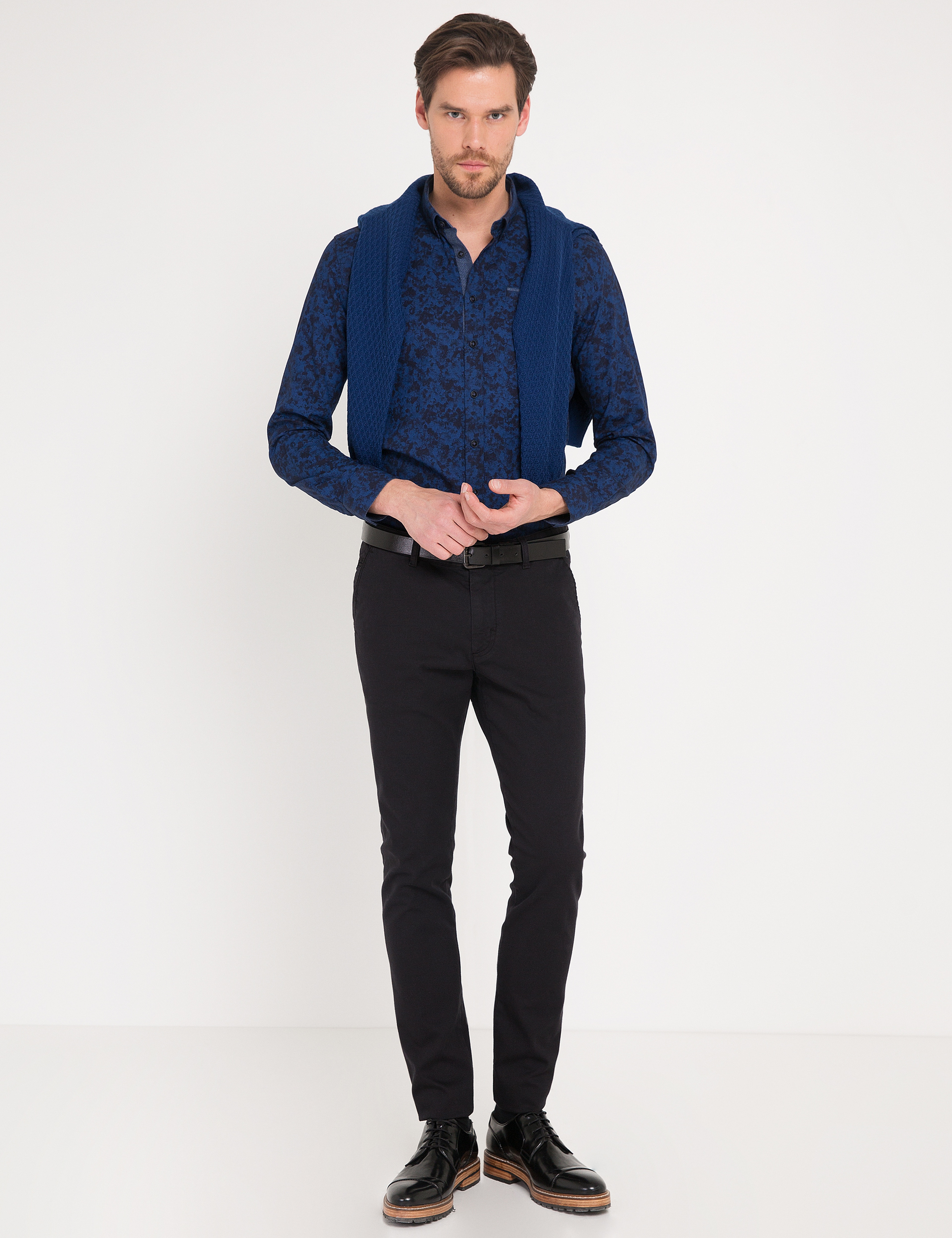 Lacivert Slim Fit Gömlek - Image 2