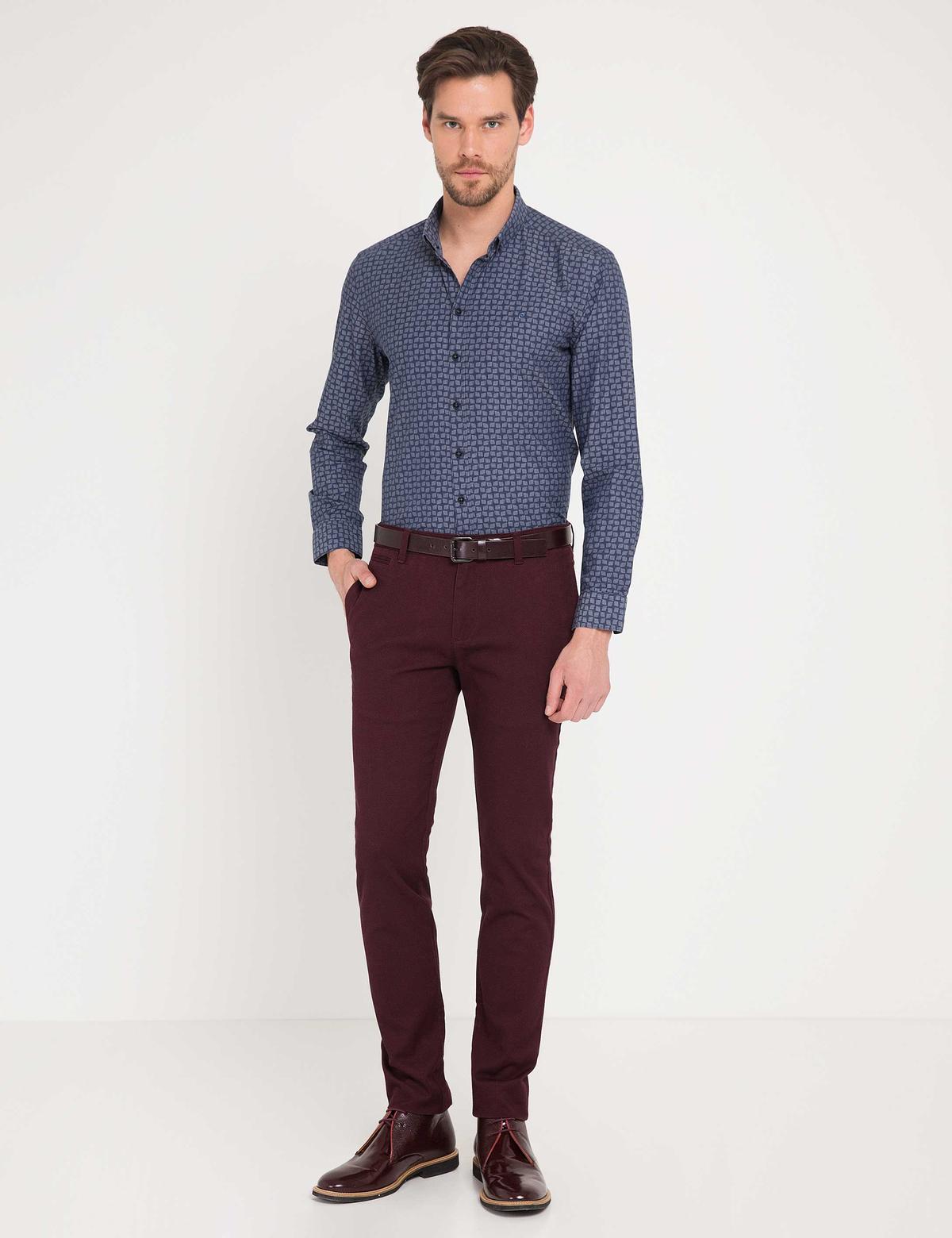 Slim Gri Gömlek - 50178958019