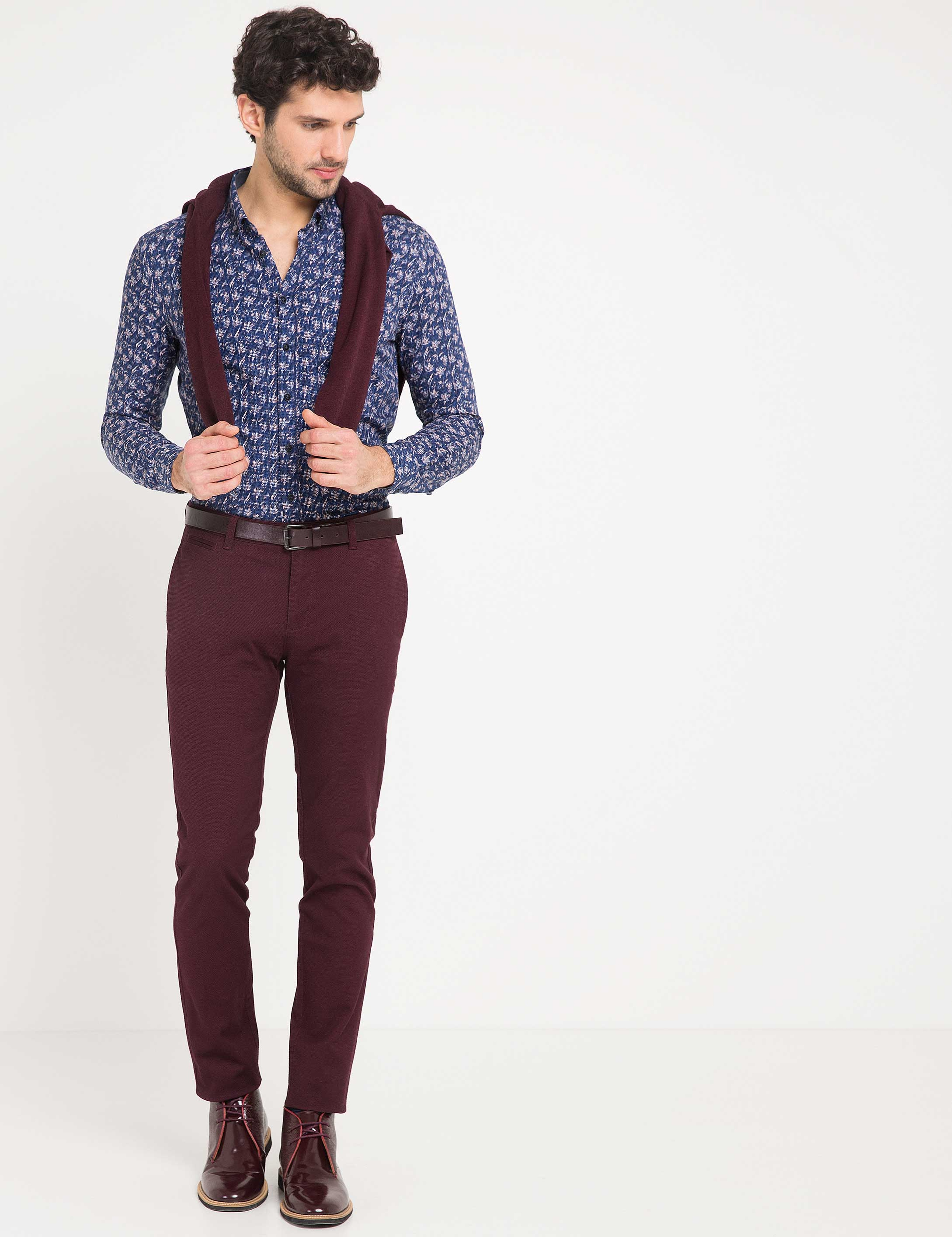 Lacivert Slim Fit Gömlek - Image 1