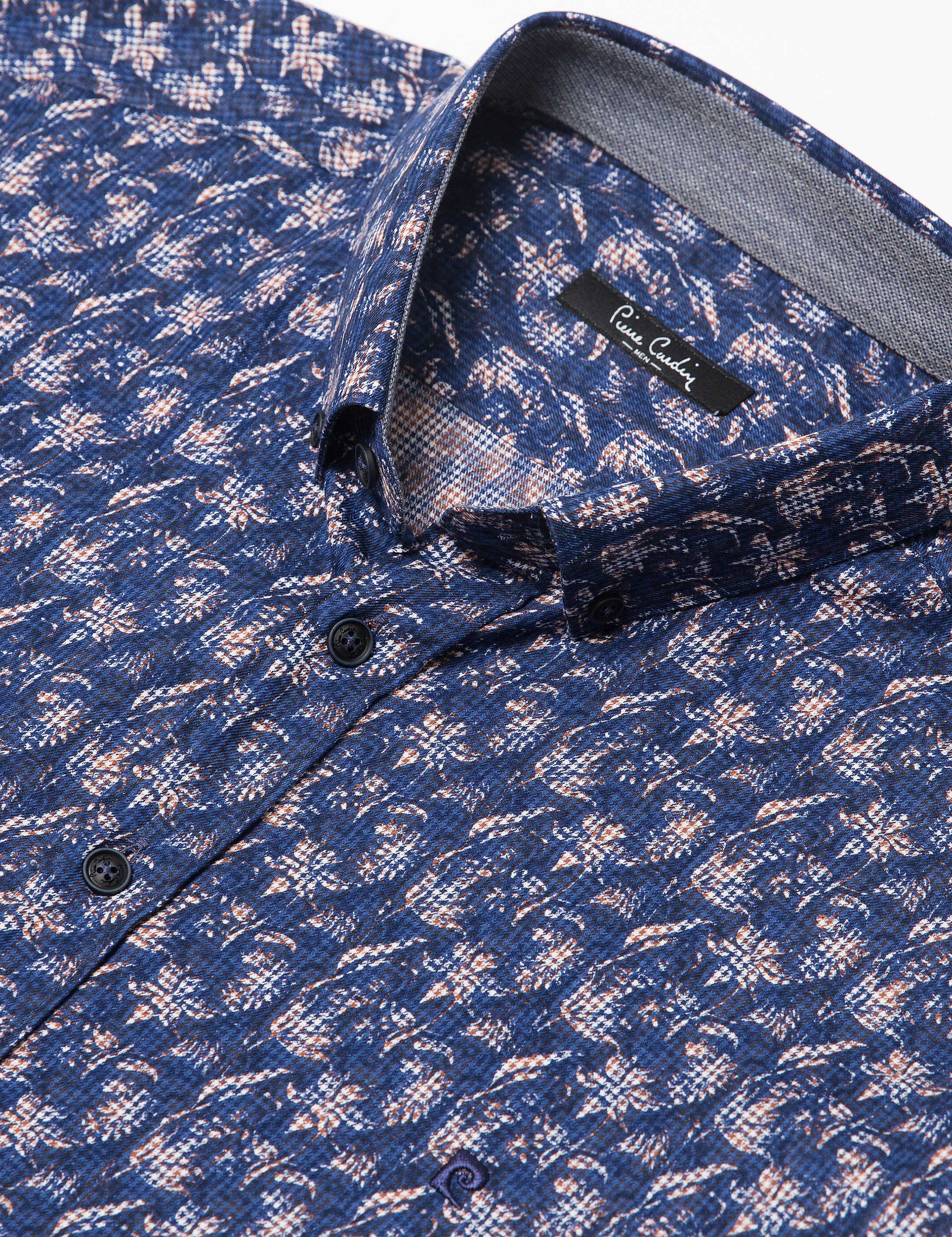 Lacivert Slim Fit Gömlek - Image 3