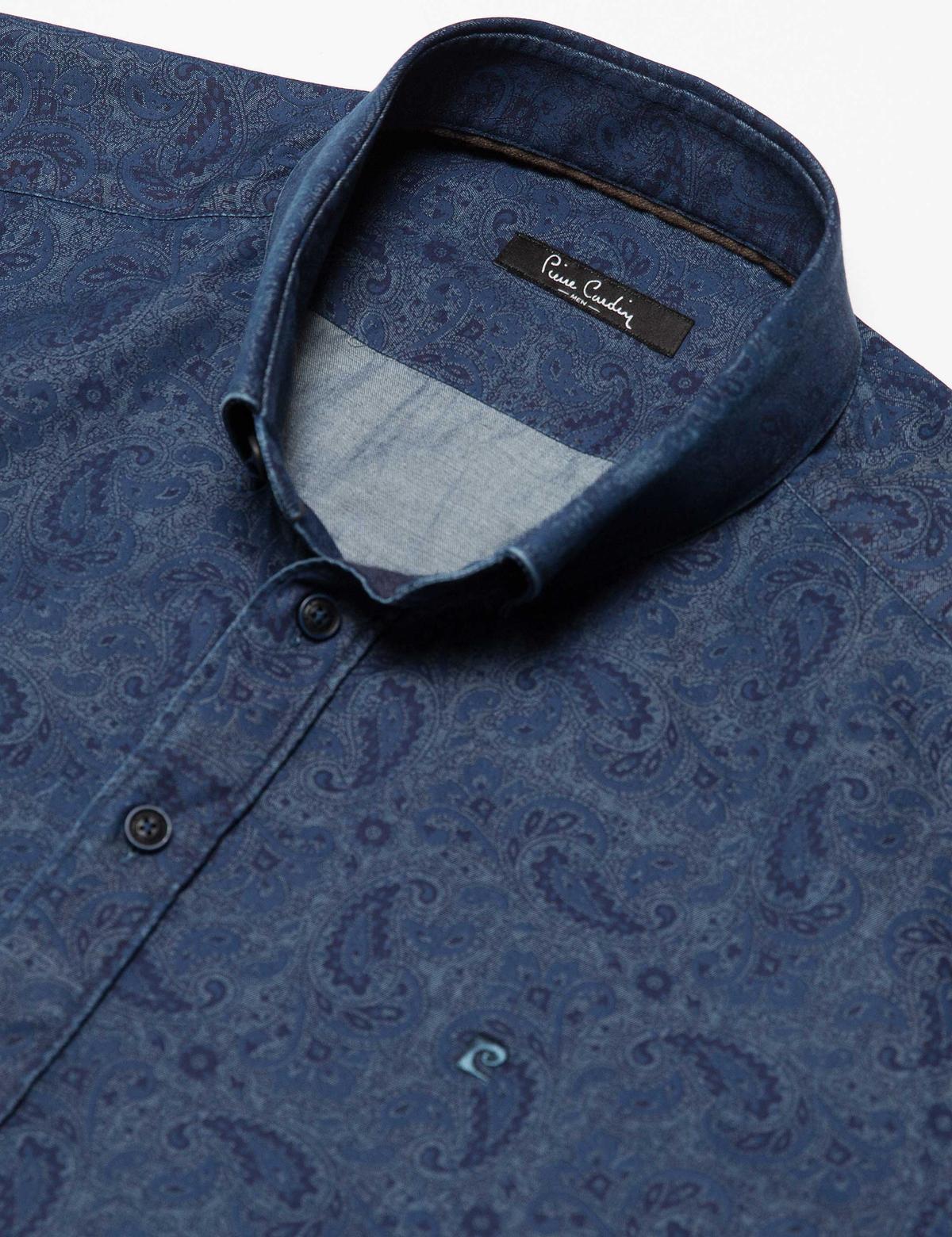 Slim Lacivert Gömlek - 50178967019