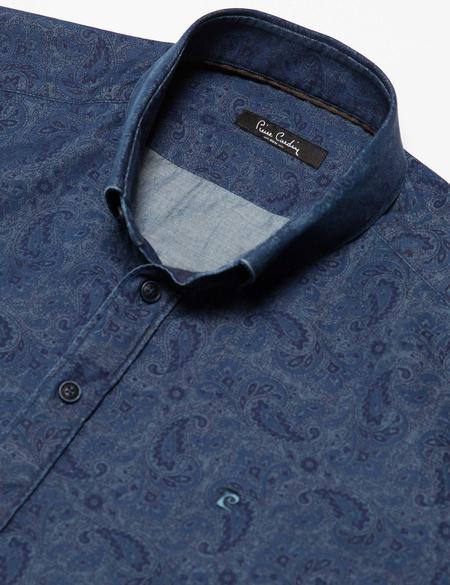 Slim Lacivert Gömlek - 50178967019