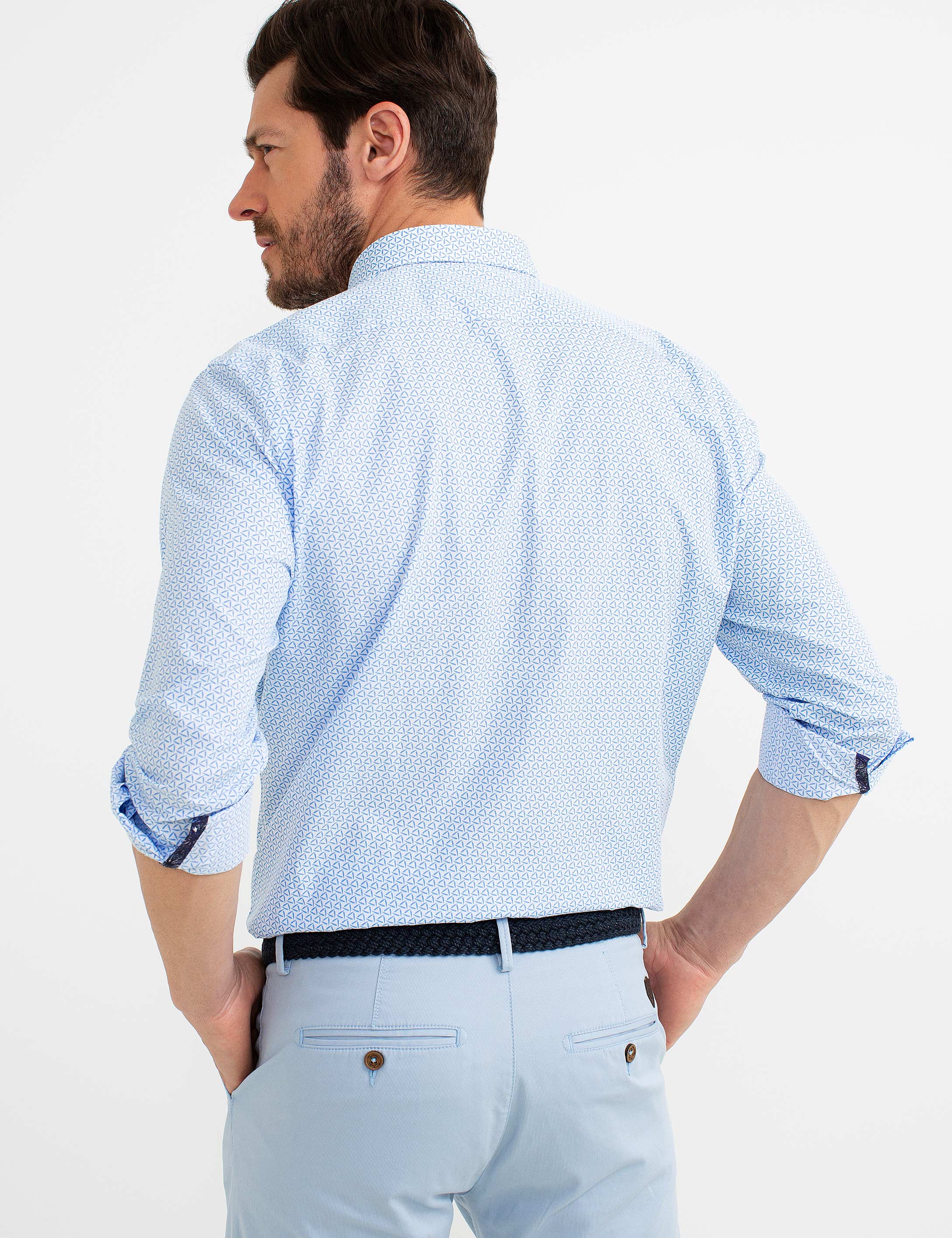 Açık Mavi Regular Fit Gömlek - Image 3