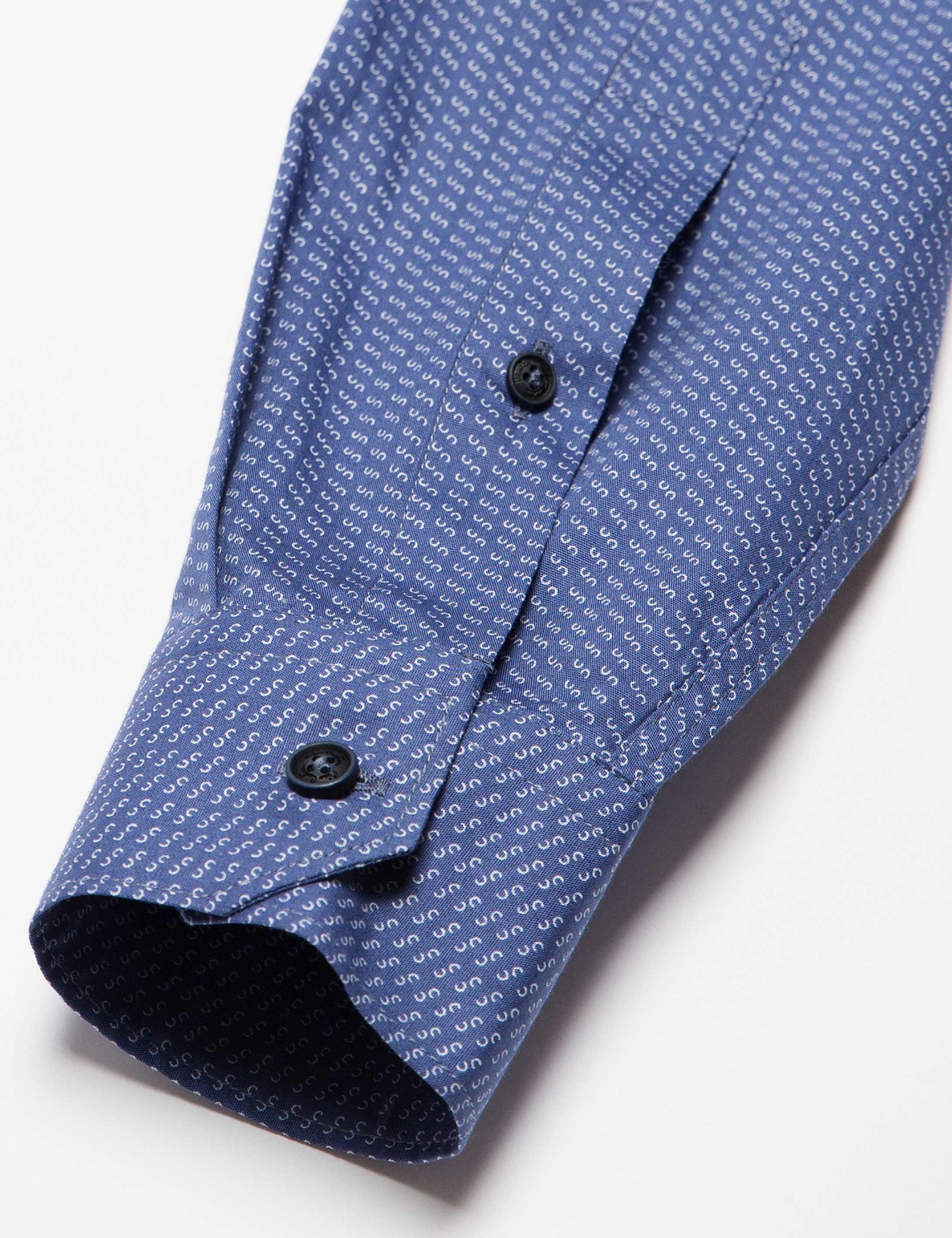 Lacivert Slim Fit Uzun Kollu Gömlek