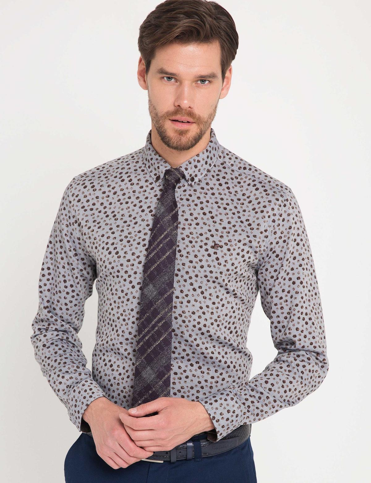 Slim Kahverengi Gömlek