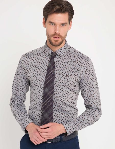 Slim Kahverengi Gömlek - 50178993028