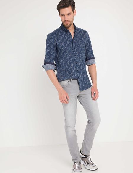 Slim Mavi Gömlek - 50179006019