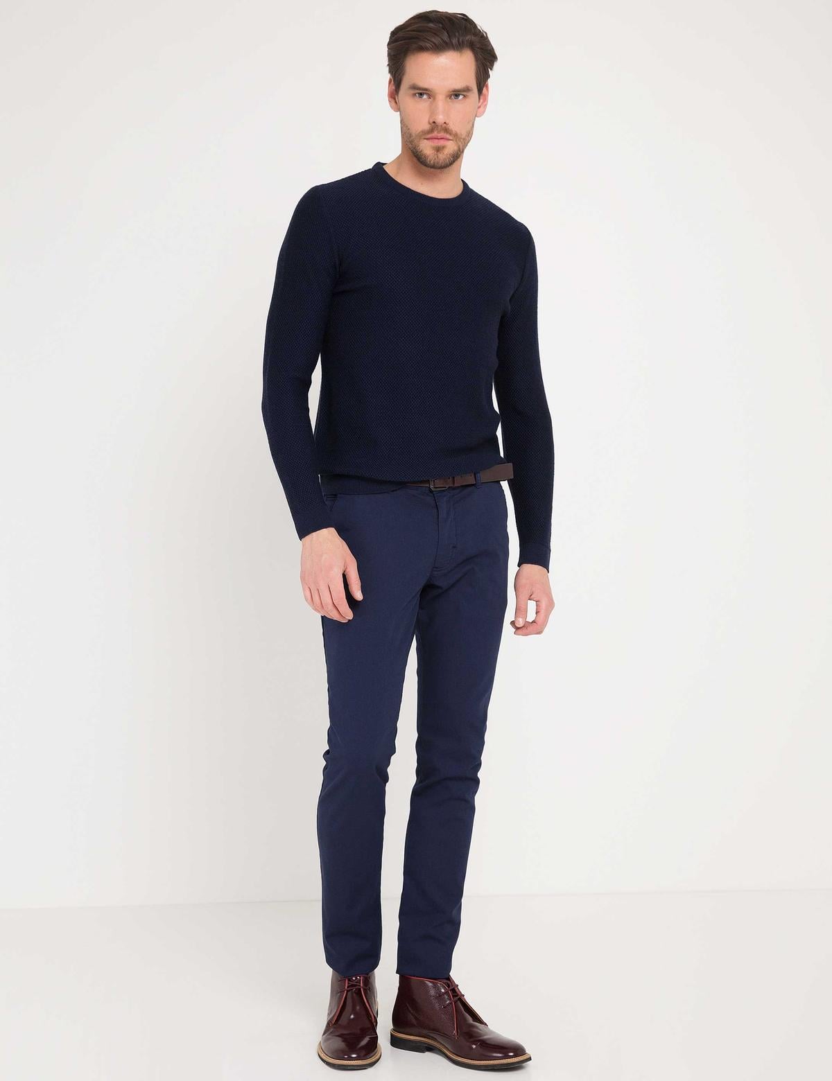 Lacivert Triko Kazak