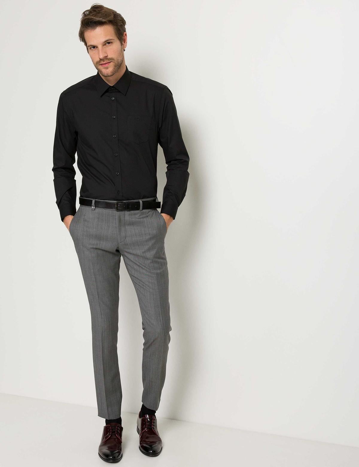 Regular Siyah Gömlek - 50179076025