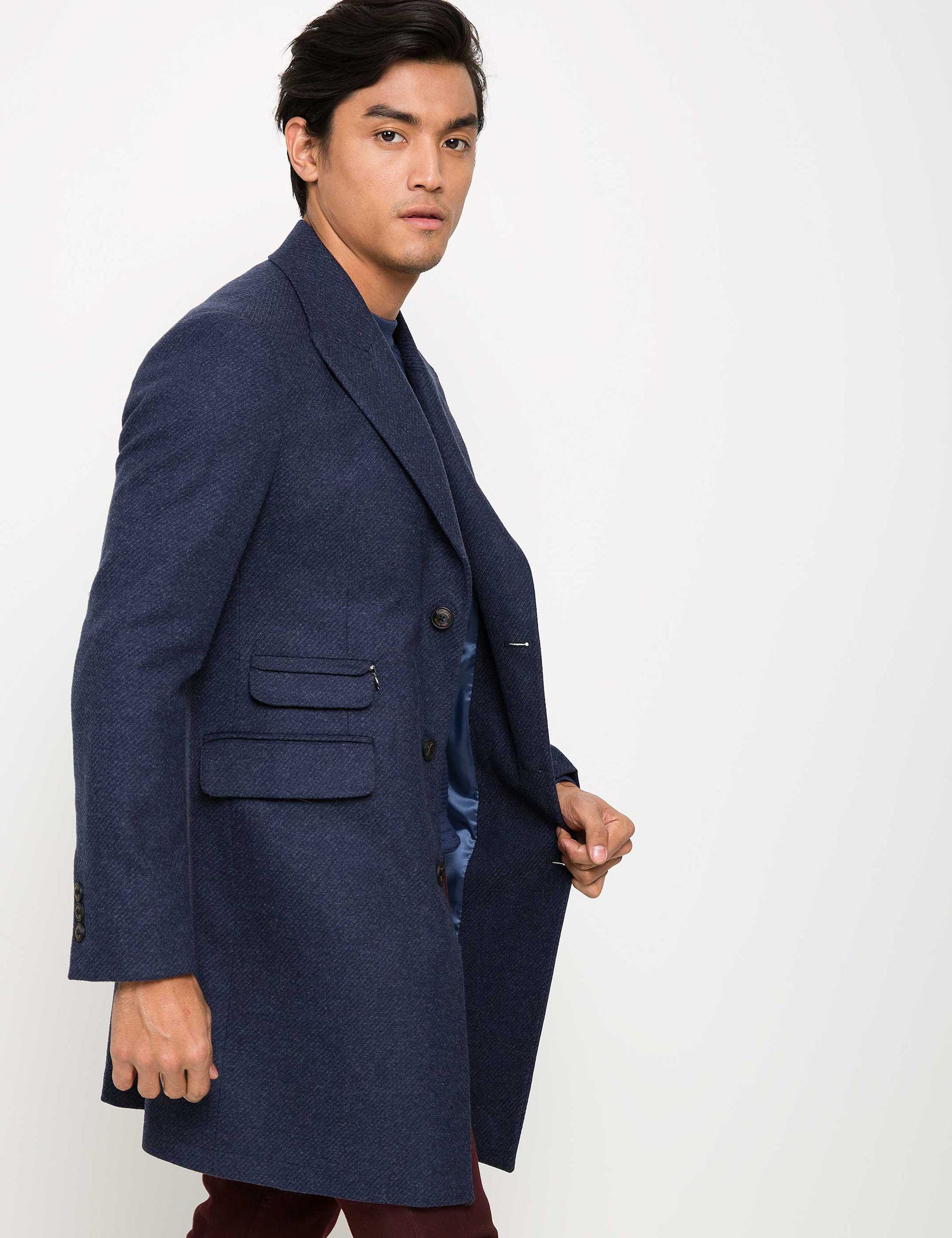 İndigo Slim Fit Palto - Image 1