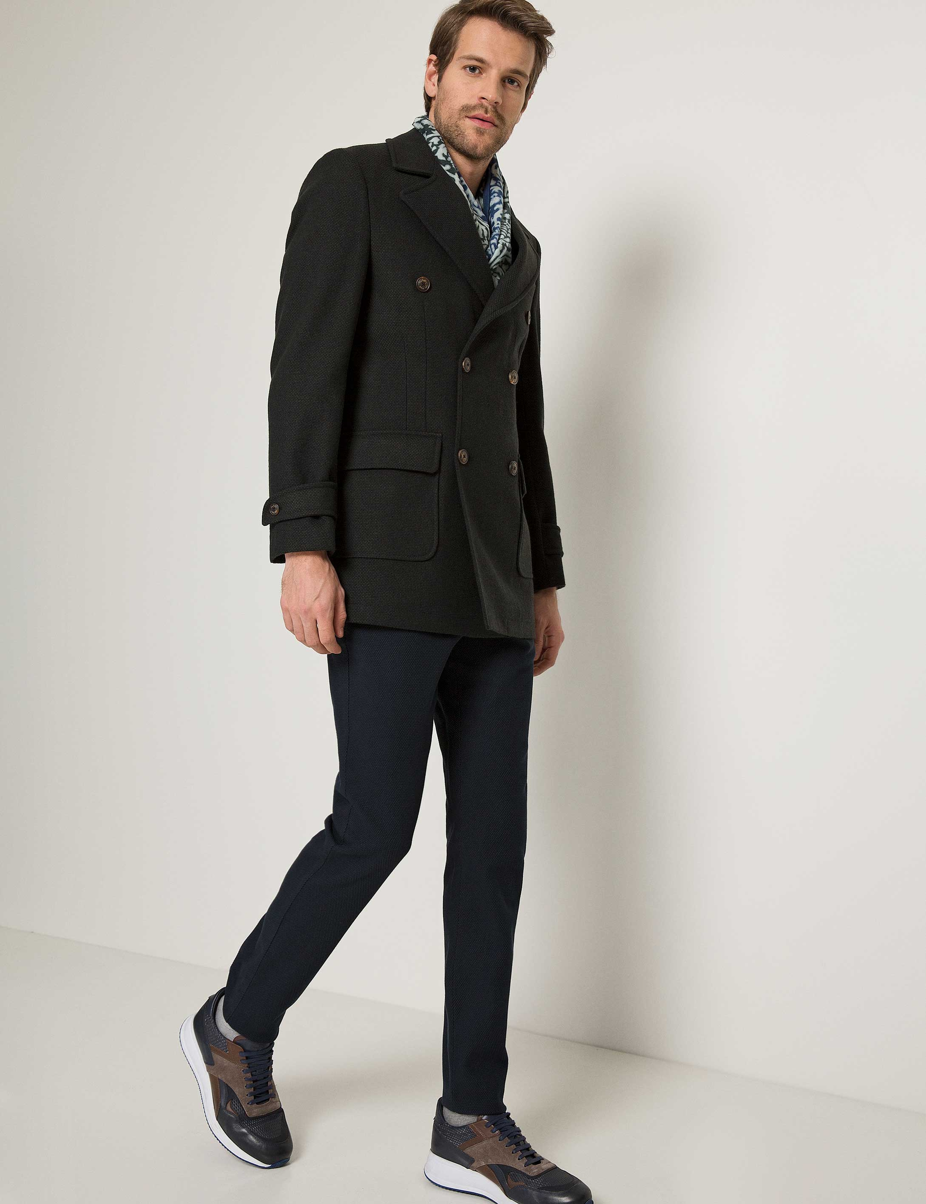 Yeşil Slim Fit Palto - Image 2